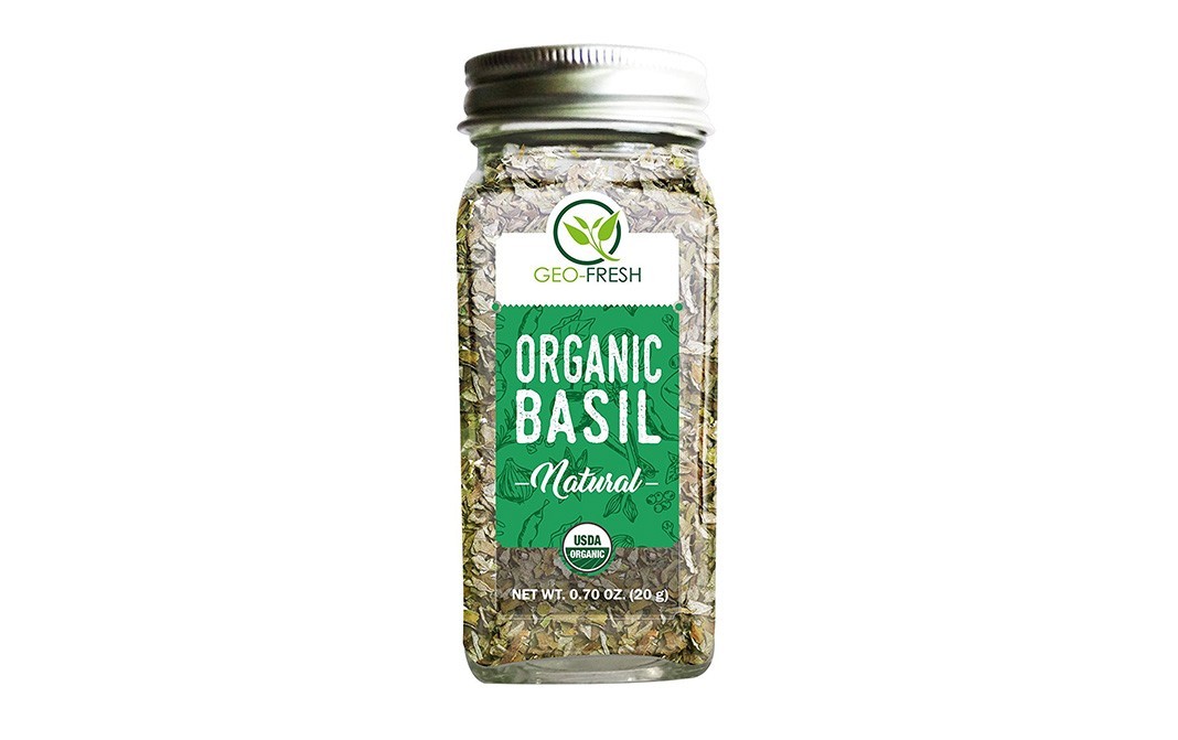 Geo-Fresh Natural Organic Basil    Bottle  20 grams